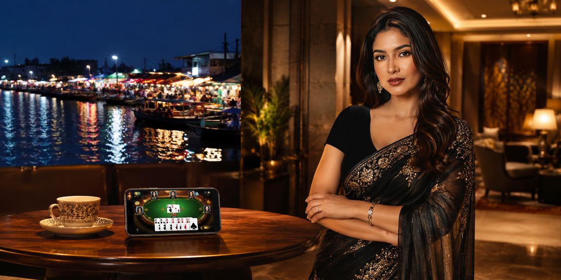 তিন পট্টি গেম খেলার দৃশ্য